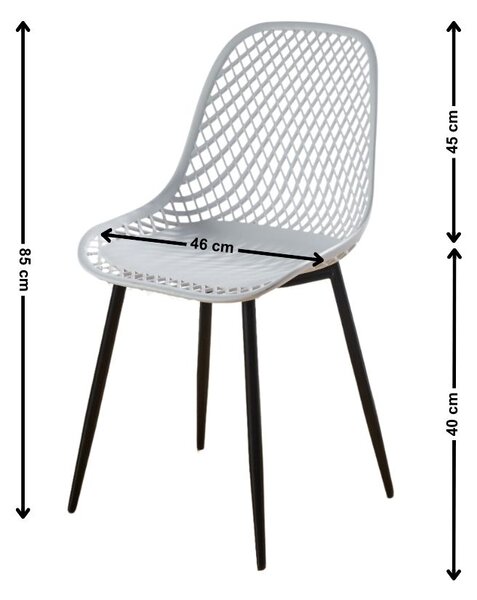 Scaun PP210MH Plastic Alb