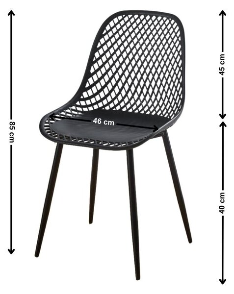 Scaun PP210MH Plastic Negru