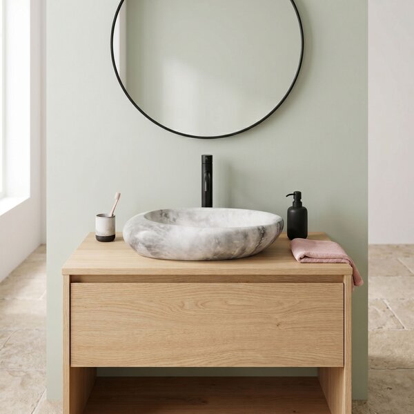 Lavoar pentru blat Rea Roxy C Stone L.GREY