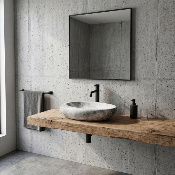 Lavoar pentru blat Rea Roxy C Stone L.GREY