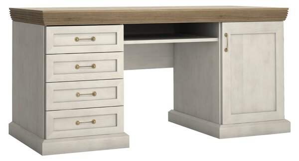 Birou ROYAL B1, pin nordic/stejar salbatic, PAL melaminat, 147x55x82 cm