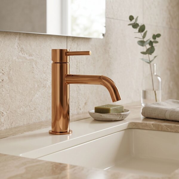Baterie pentru lavoar Rea Lungo Copper Low