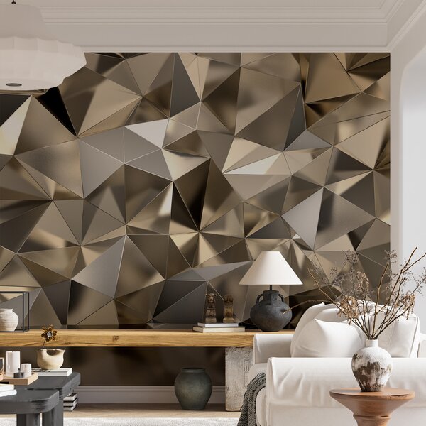 Fototapet Model geometric texturat în tonuri neutre, Fototapet 3D, Fototapet populare, u93417 - Tapeko.ro