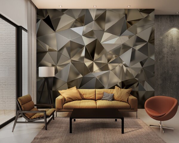 Fototapet Model geometric texturat în tonuri neutre, Fototapet 3D, Fototapet populare, u93417 - Tapeko.ro