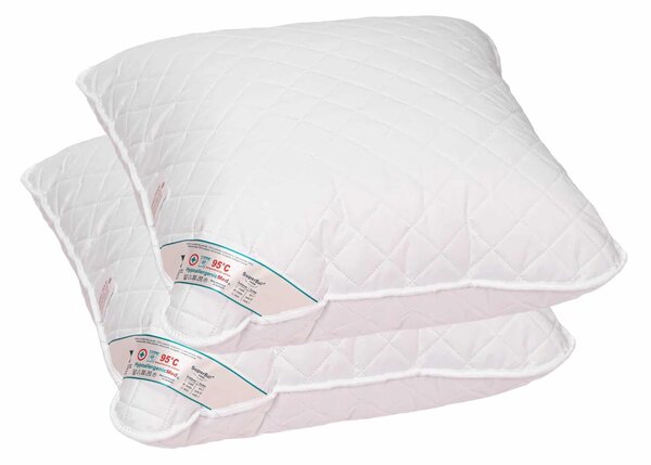 Set 2 perne 50x70 cm si 2 perne 40x40 cm HypoallergenicMed Somnart, microfibra matlasata