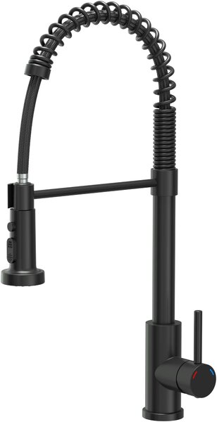 Quadron Alice baterie bucătărie pe picior negru 52138BLM