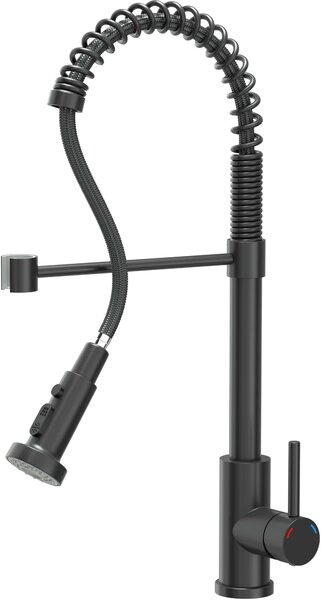 Quadron Alice baterie bucătărie pe picior negru 52138BLM