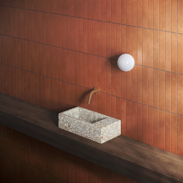 Clou Flush lavoar 36x18 cm dreptunghiular clasică-de blat maro/bej mat CL/03.81031