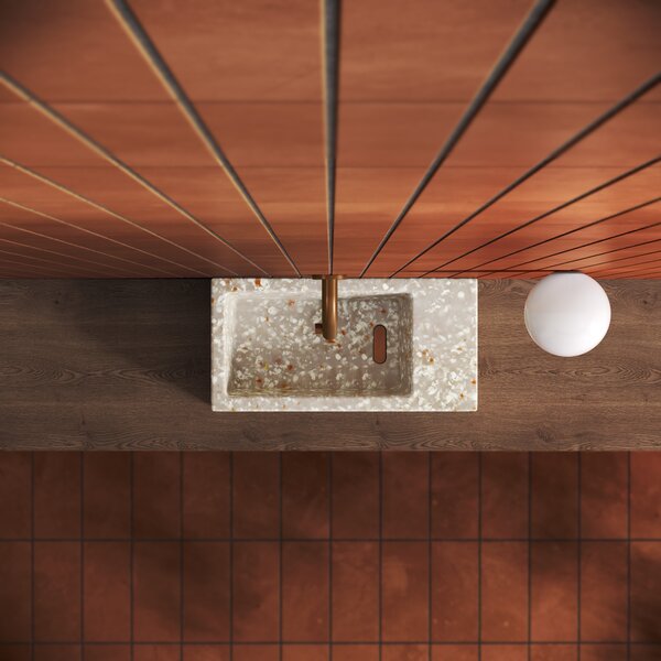 Clou Flush lavoar 36x18 cm dreptunghiular clasică-de blat maro/bej mat CL/03.81031
