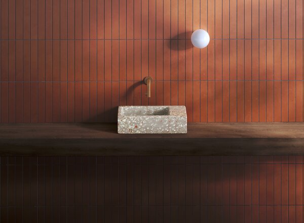 Clou Flush lavoar 36x18 cm dreptunghiular clasică-de blat maro/bej mat CL/03.81031