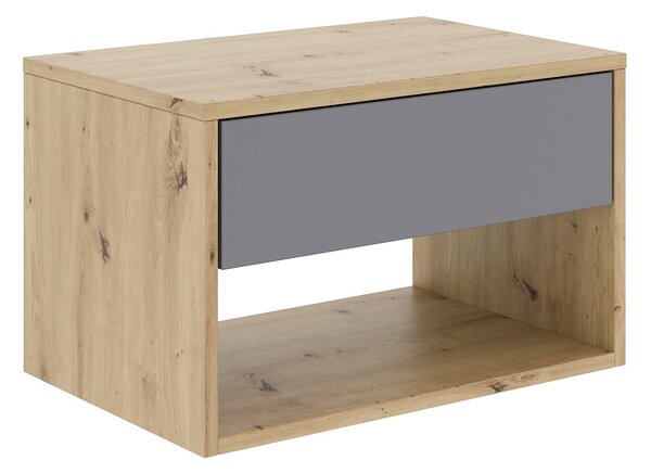 Set haaus Pedro, 1 Sertar, Stejar Artisan/Antracit, 53 x 35 x 33 cm