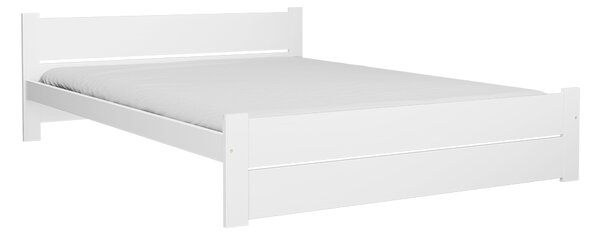 Pat dublu Culoare alb, IKAROS DOUBLE 140 x 200 cm Saltele: Fara saltea, Somiera pat: Cu lamele drepte
