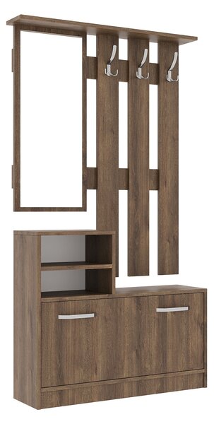 Cuier haaus Lyon, Stejar Bronz, L 85 x l 24 x H 180 cm