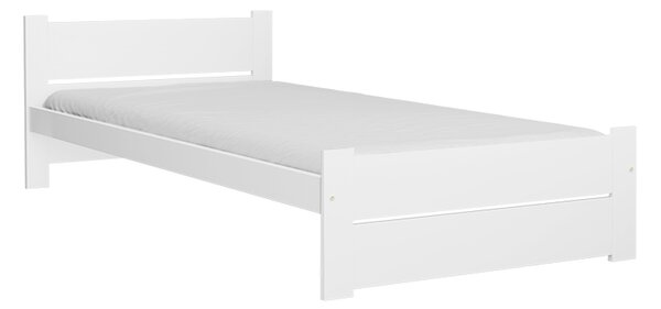 Pat de o persoana Culoare alb, IKAROS DOUBLE 90 x 200 cm Saltele: Fara saltea, Somiera pat: Fara somiera