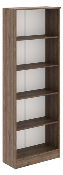 Biblioteca haaus Flint, 4 Polite, Stejar Bronz, 70 x 32 x 200 cm
