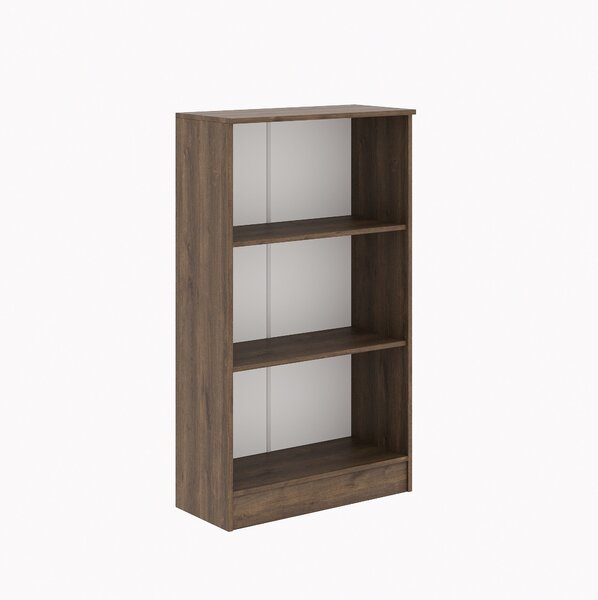 Biblioteca haaus Flint, 2 Polite, Stejar Bronz, 70 x 32 x 122 cm