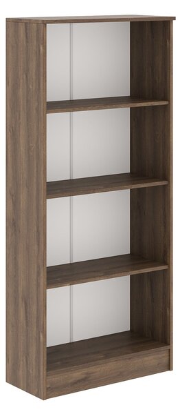 Biblioteca haaus Flint, 3 Polite, Stejar Bronz, 70 x 32 x 159 cm