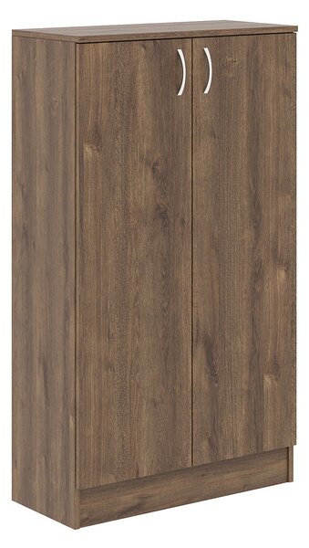 Biblioteca haaus Flint, 2 Usi, Stejar Bronz, 70 x 32 x 122 cm