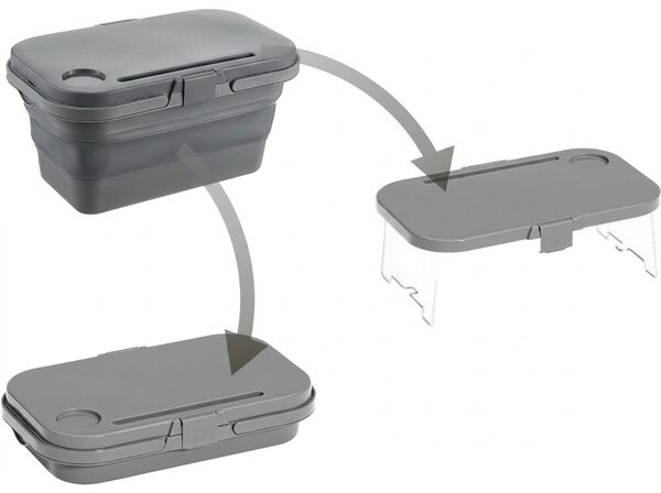 Cos de picnic pliabil TRIGO 3in1, gri