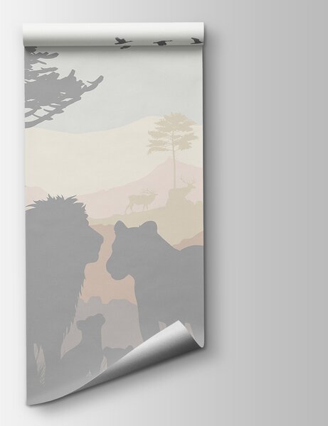Fototapet Grup de animale într-un peisaj, Fototapet copii, Fototapet populare, u93761 - Tapeko.ro