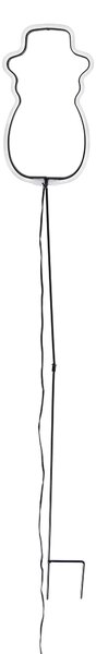 Spot de sol neon de Crăciun Om de zăpadă alb, inclusiv LED cu temporizator IP44 - Fura