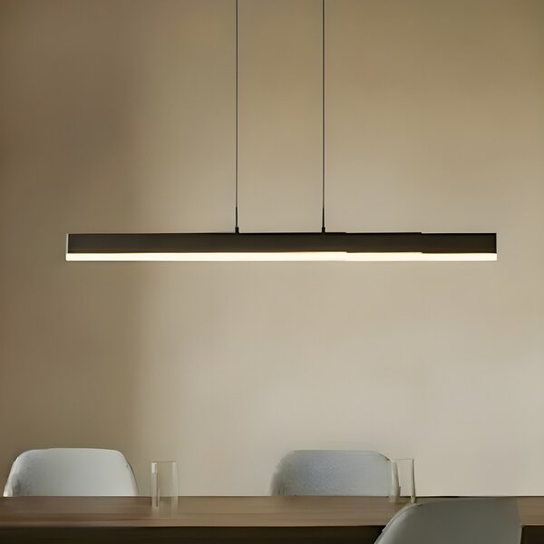 Lucande Lampă suspendată LED Torven, negru, CCT, extensibilă, reglabil, Negru, Camera de zi / sufragerie, Metal, Modern