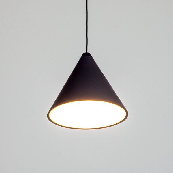 FLOS String light lampă suspendată, cablu 12m, con, reglabil, Negru, Camera de zi / sufragerie, Metal, Design