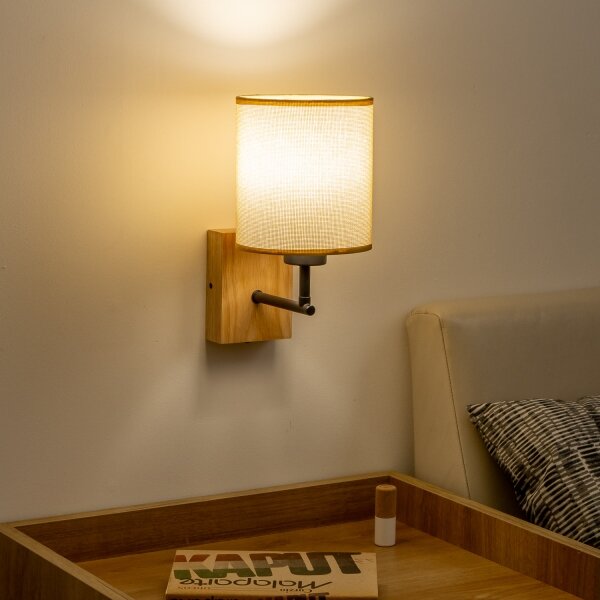 Lampă de perete Brilagi NUBILA WOOD 1xE27/25W/230V stejar/maro deschis