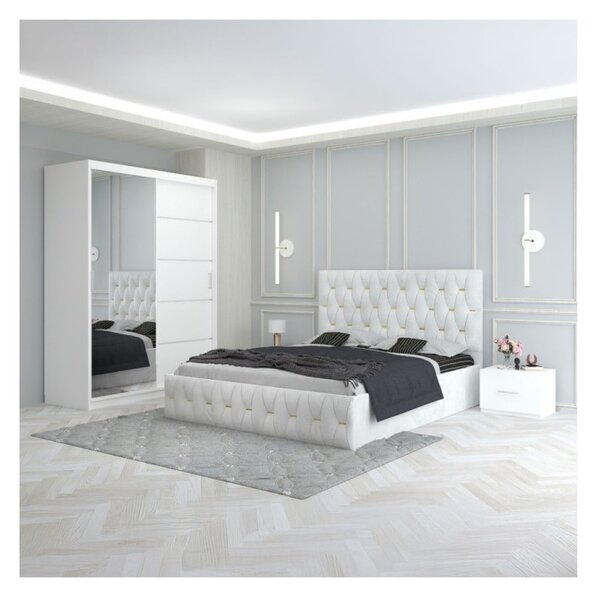 Dormitor Eric Alb 160x200