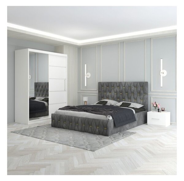Dormitor Eric Gri 160x200