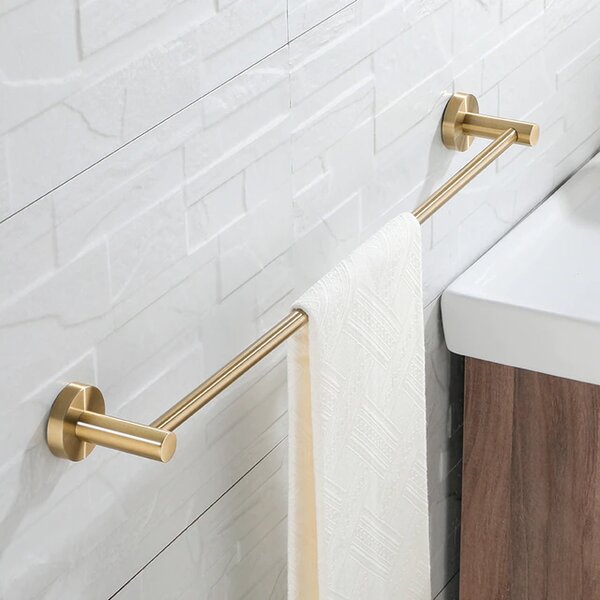 Rea accessories, suport pentru prosoape de baie cu 1 braț MIST 01, 253374, auriu strălucitor, REA-80008