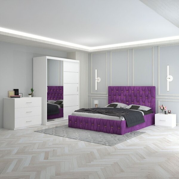Dormitor Eric Mov + Comoda 3 Sertare 160x200