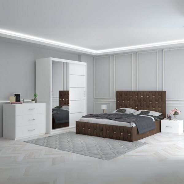 Dormitor Eric Maro+ Comoda 3 Sertare 160x200