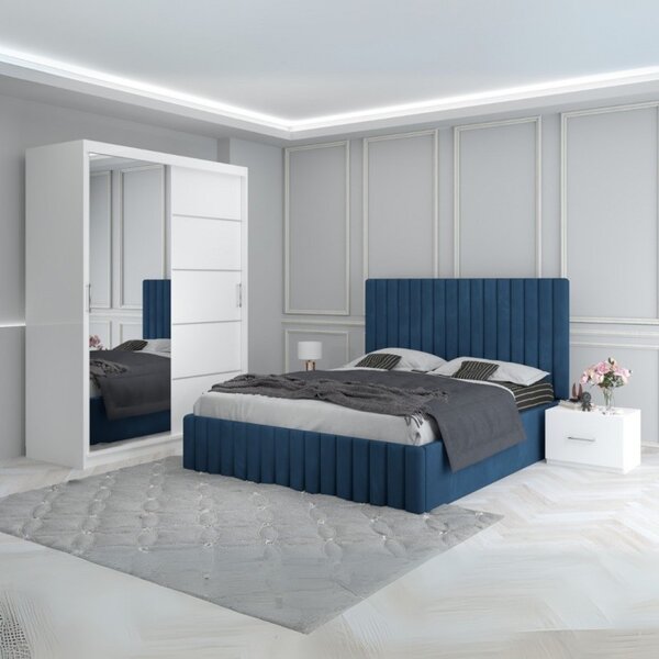 Dormitor Luca Albastru 160x200
