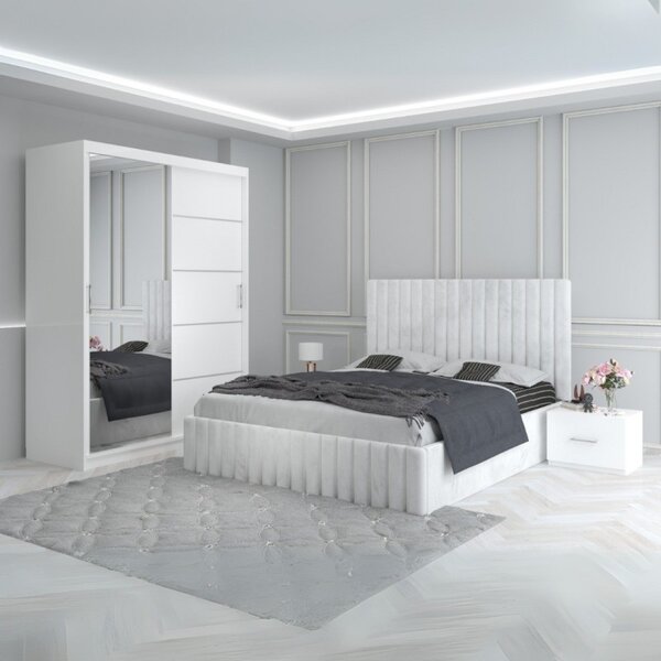 Dormitor Luca Alb 160x200