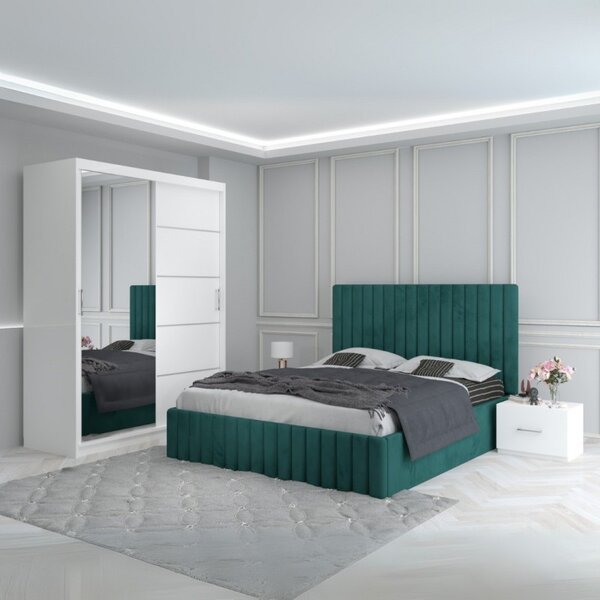 Dormitor Luca Verde 160x200