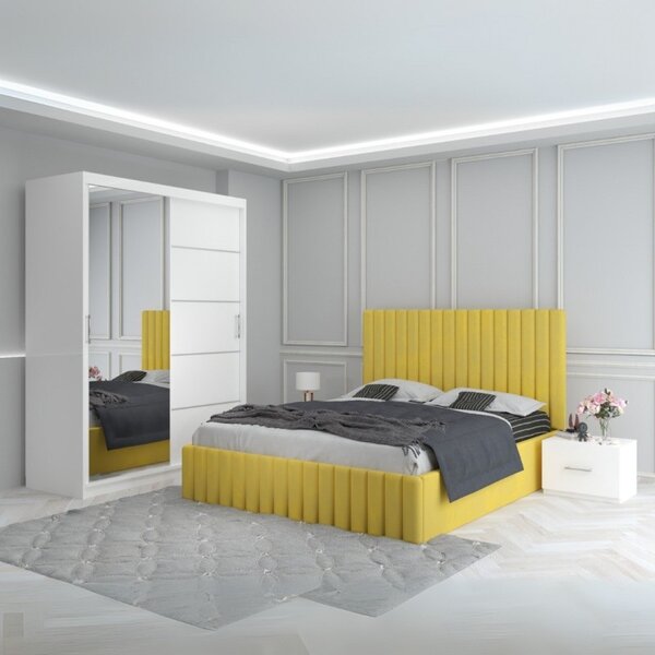 Dormitor Luca Galben 160x200