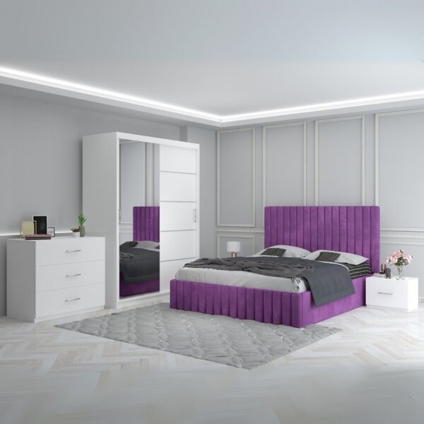 Dormitor Luca Mov+ Comoda 3 Sertare 160x200