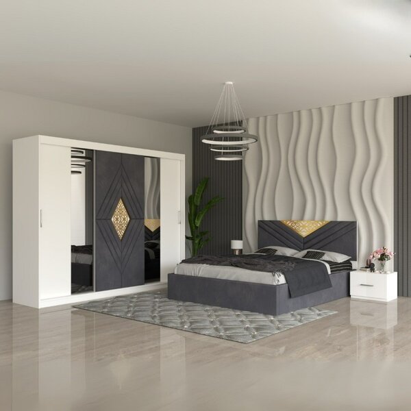 Dormitor Imperial Gri 160x200