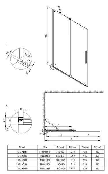 Deante Kerria Plus cabină de duș 90x90 cm pătrat periat/sticlă transparentă KPNFP09P09
