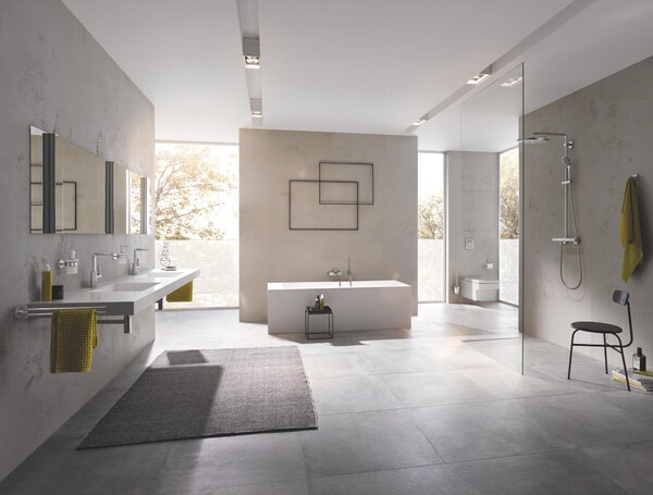 Grohe Euphoria set de duș perete cu termostat cu duș de ploaie SuperSteel 26075DC0