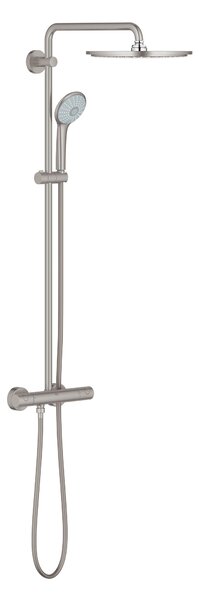 Grohe Euphoria set de duș perete cu termostat cu duș de ploaie SuperSteel 26075DC0