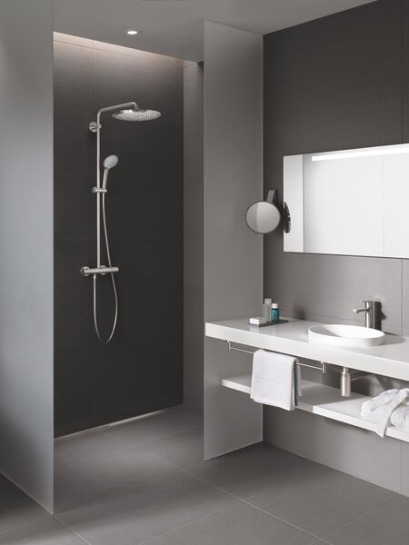 Grohe Euphoria set de duș perete cu termostat cu duș de ploaie SuperSteel 26075DC0