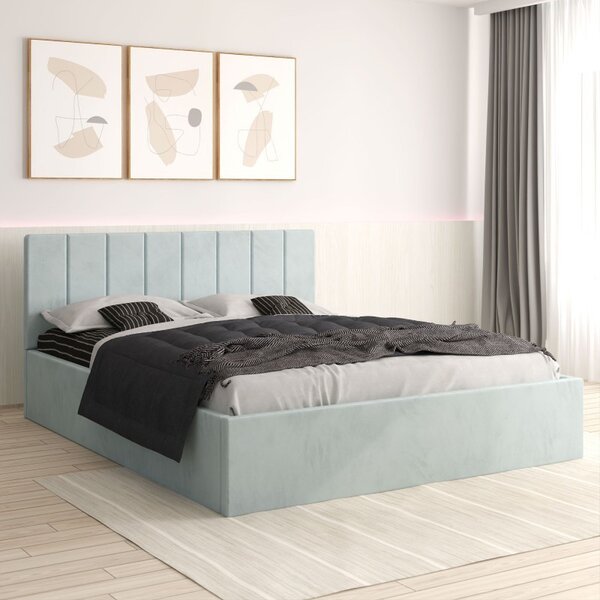 Pat Tapitat Sorin Lemon + Saltea Lux Ortopedica 140x200