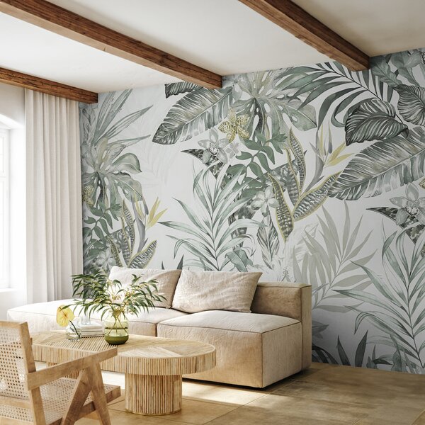 Fototapet Frunzele tropicale creează o atmosferă liniștită, Fototapet flori, Fototapet populare, u94199 - Tapeko.ro