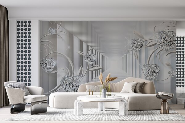Tapet Inimi de diamant în tunel, Fototapet 3D, u07513 : Uwalls.ro