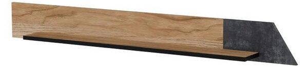 Polita OVO, stejar/gri beton, PAL laminat, 130x20x15 cm