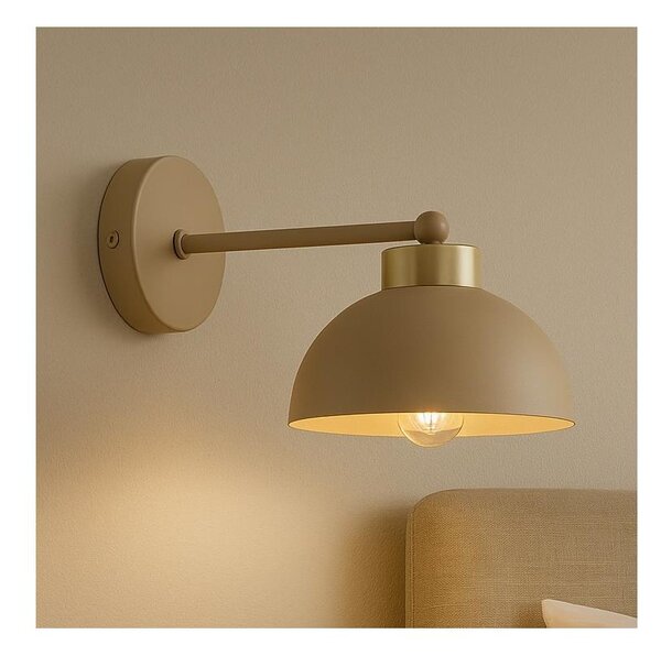 Brilagi - Lampă de perete MOON 1xE27/60W/230V bej/auriu