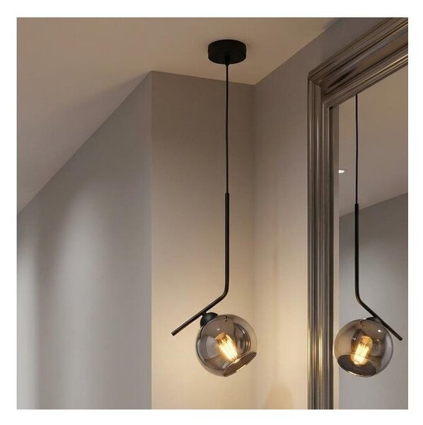 Brilagi - Pendul pe cablu DIOR 1xE27/60W/230V negru/gri fumuriu