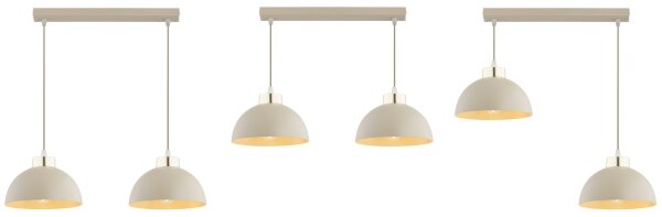 Brilagi - Pendul pe cablu MOON 2xE27/60W/230V bej/auriu